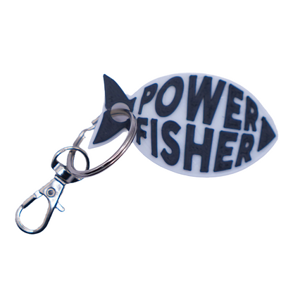 Porte Clé PowerFisher BLANC/NOIR (Imprimé en 3d)